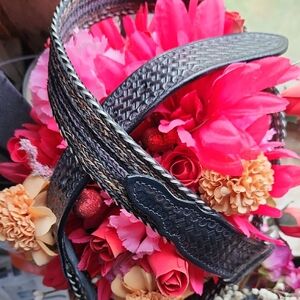 Multicolor and Black Belt with Horse Hair Stylish Design